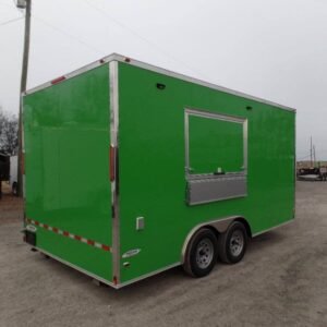 8.5 x 16 electric green trailer with vibrant finish - view 14