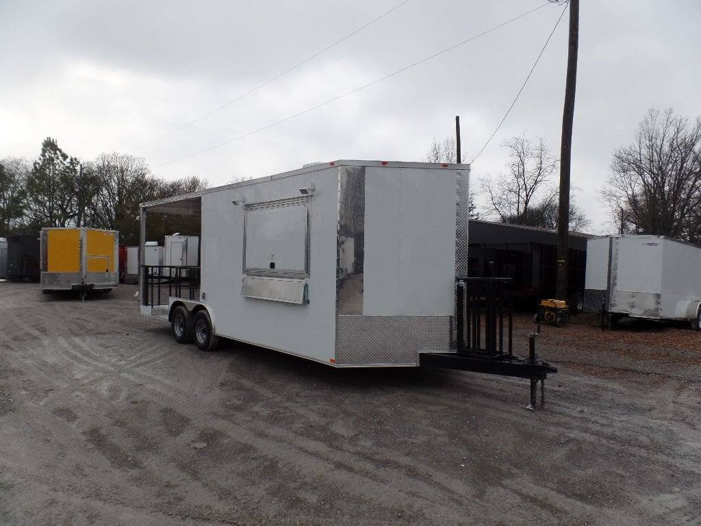 8.5′ x 22′ Concession Food Trailer White Catering Event — photo 3