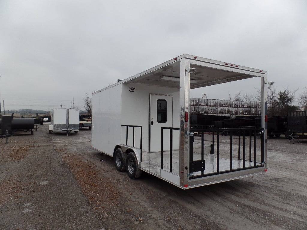 8.5′ x 22′ Concession Food Trailer White Catering Event — photo 4