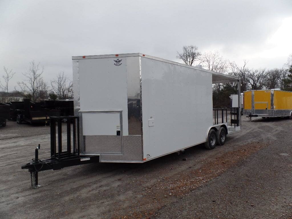 8.5′ x 22′ Concession Food Trailer White Catering Event — photo 7