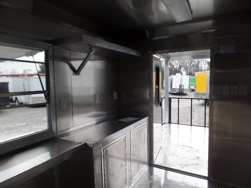 8.5′ x 22′ Concession Food Trailer White Catering Event — photo 8