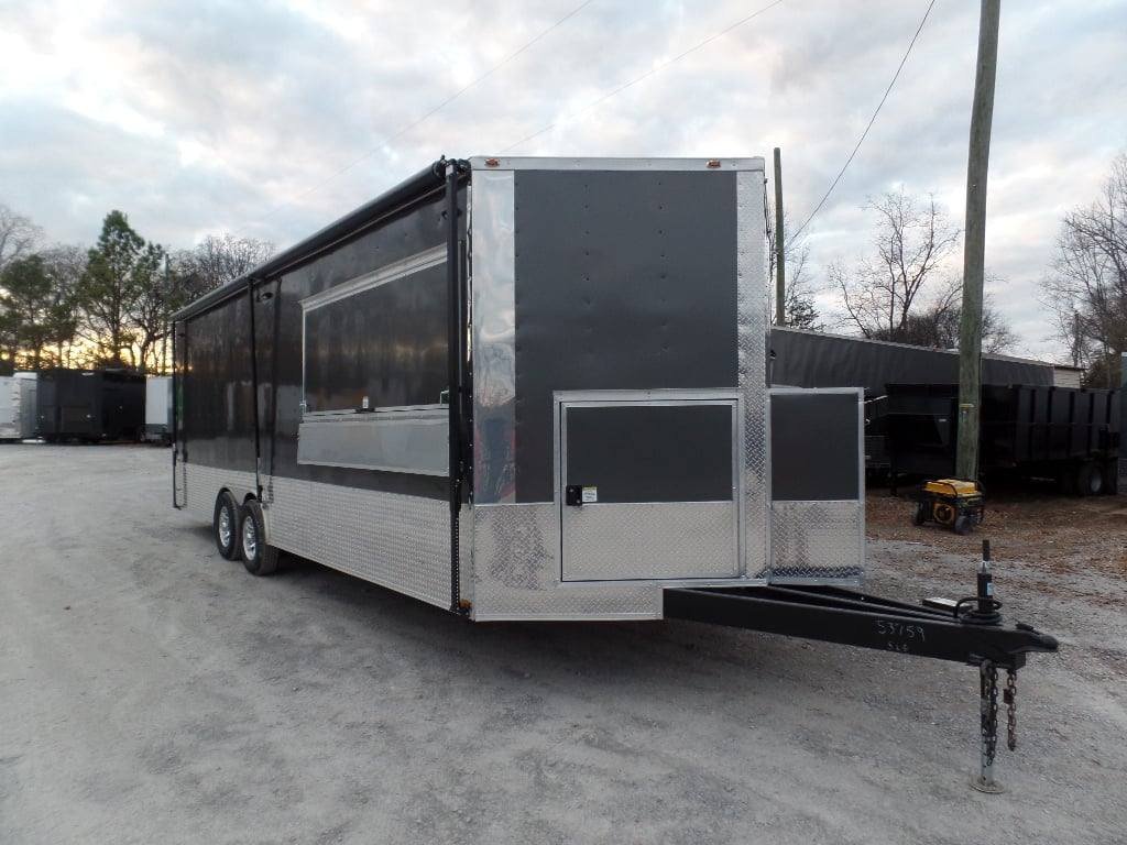 8.5′ x 24′ Concession Food Trailer Charcoal Grey — photo 3