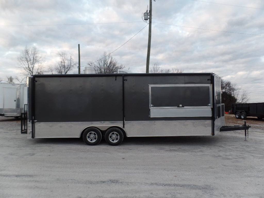 8.5′ x 24′ Concession Food Trailer Charcoal Grey — photo 6