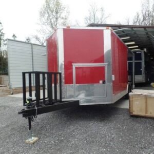 8.5 x 20 red BBQ trailer with 10-foot smoker porch - view 14