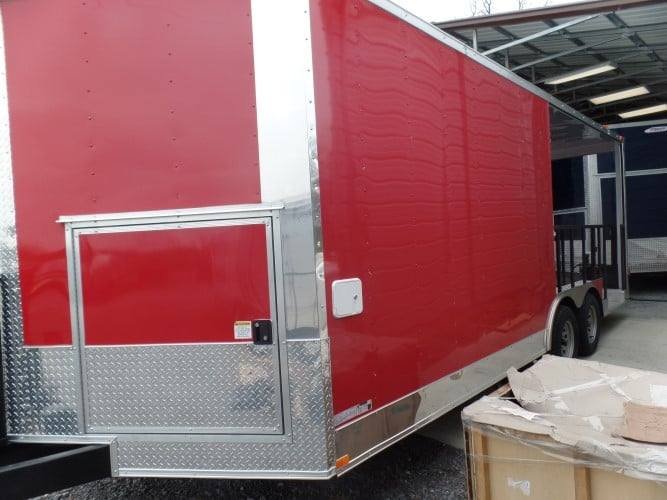 8.5′ x 20′ Concession BBQ Food Trailer Red Event Catering — photo 2