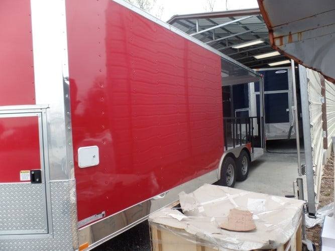 8.5′ x 20′ Concession BBQ Food Trailer Red Event Catering — photo 3