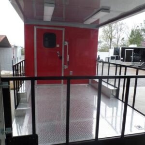 8.5 x 20 red BBQ trailer with 10-foot smoker porch - view 7