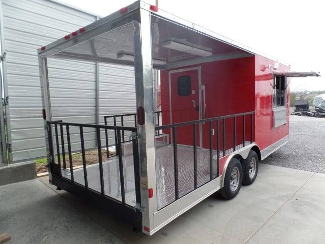 8.5′ x 20′ Concession BBQ Food Trailer Red Event Catering — photo 4