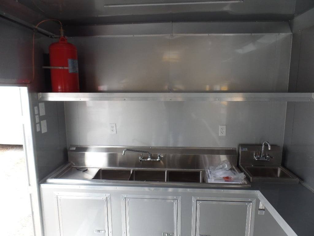 8.5′ x 30′ Concession Food Trailer Red With Appliances — photo 7