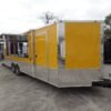 8.5 x 24 Yellow Catering Trailer with dual flip-up doors and awning