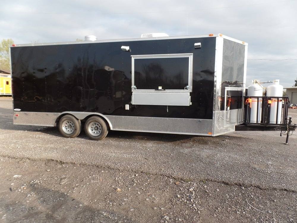 8.5′ x 20′ Concession Food Trailer Black Event Catering — photo 10
