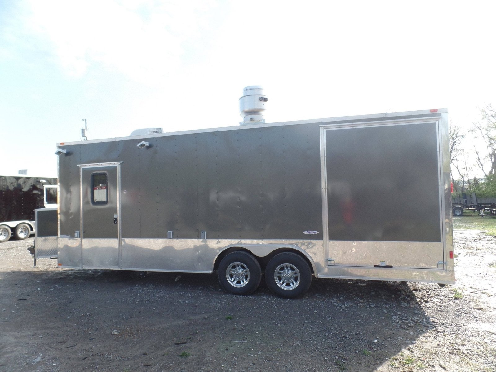8.5′ x 24′ Concession BBQ Food Trailer Charcoal Gray Event Catering — photo 4
