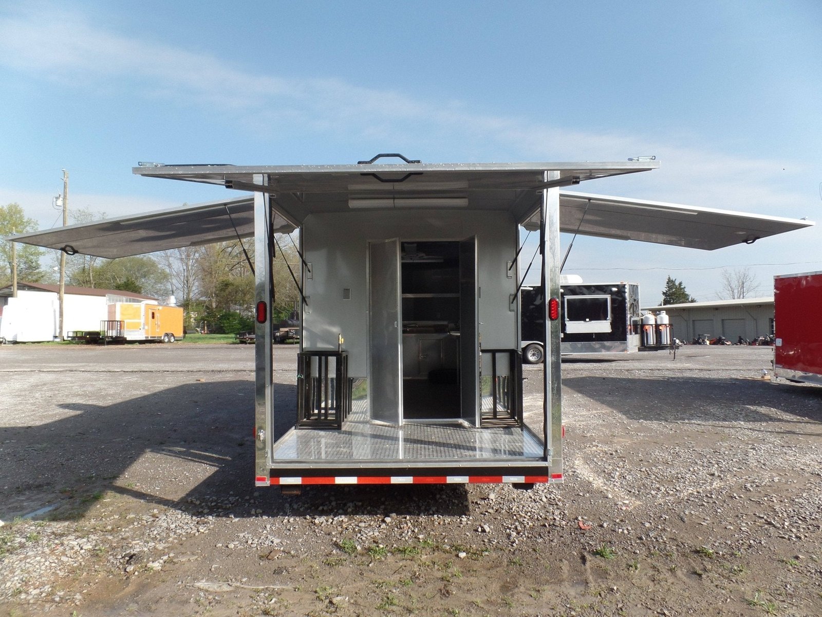 8.5′ x 24′ Concession BBQ Food Trailer Charcoal Gray Event Catering — photo 7