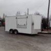 8.5 x 16 white concession trailer with insulated interior