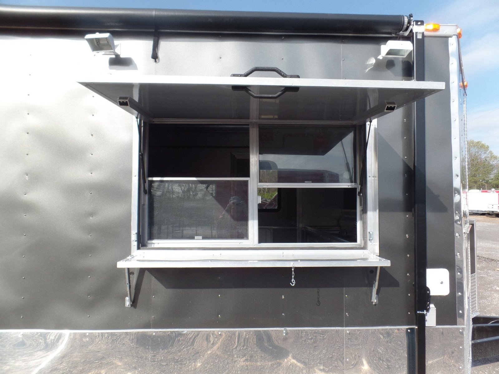 8.5′ x 24′ Concession BBQ Food Trailer Charcoal Gray Event Catering — photo 9