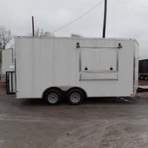 8.5 x 16 white concession trailer with insulated interior - view 15