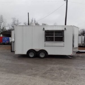 8.5 x 16 white concession trailer with insulated interior - view 11