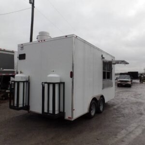 8.5 x 16 white concession trailer with insulated interior - view 10