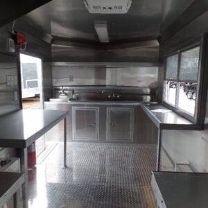 8.5 x 16 white concession trailer with insulated interior - view 12