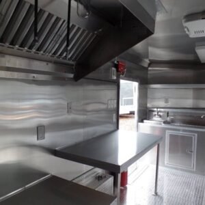 8.5 x 16 white concession trailer with insulated interior - view 8
