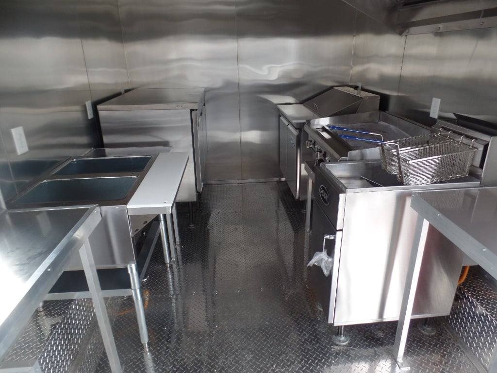 8.5′ x 16′ Concession Food Trailer White With Appliances — photo 3