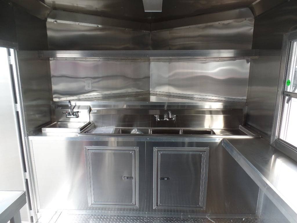 8.5′ x 16′ Concession Food Trailer White With Appliances — photo 2