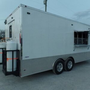 8.5' x 20' Concession Food White Trailer With Appliances