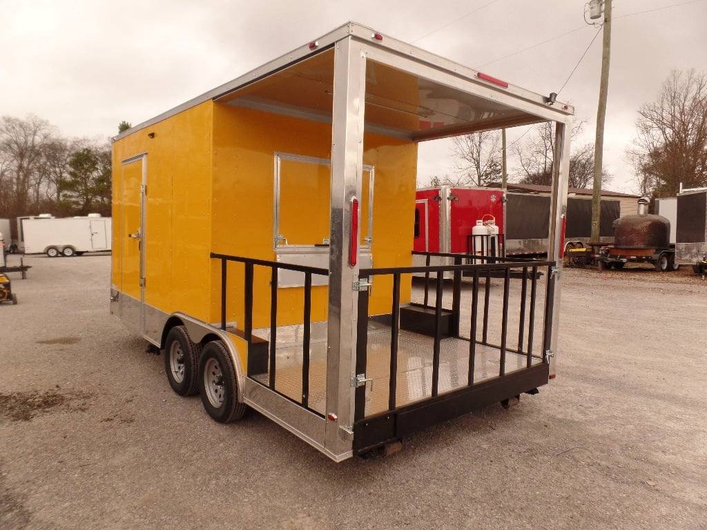 8.5′ x 17′ BBQ Concession Food Porch Style Trailer — photo 2