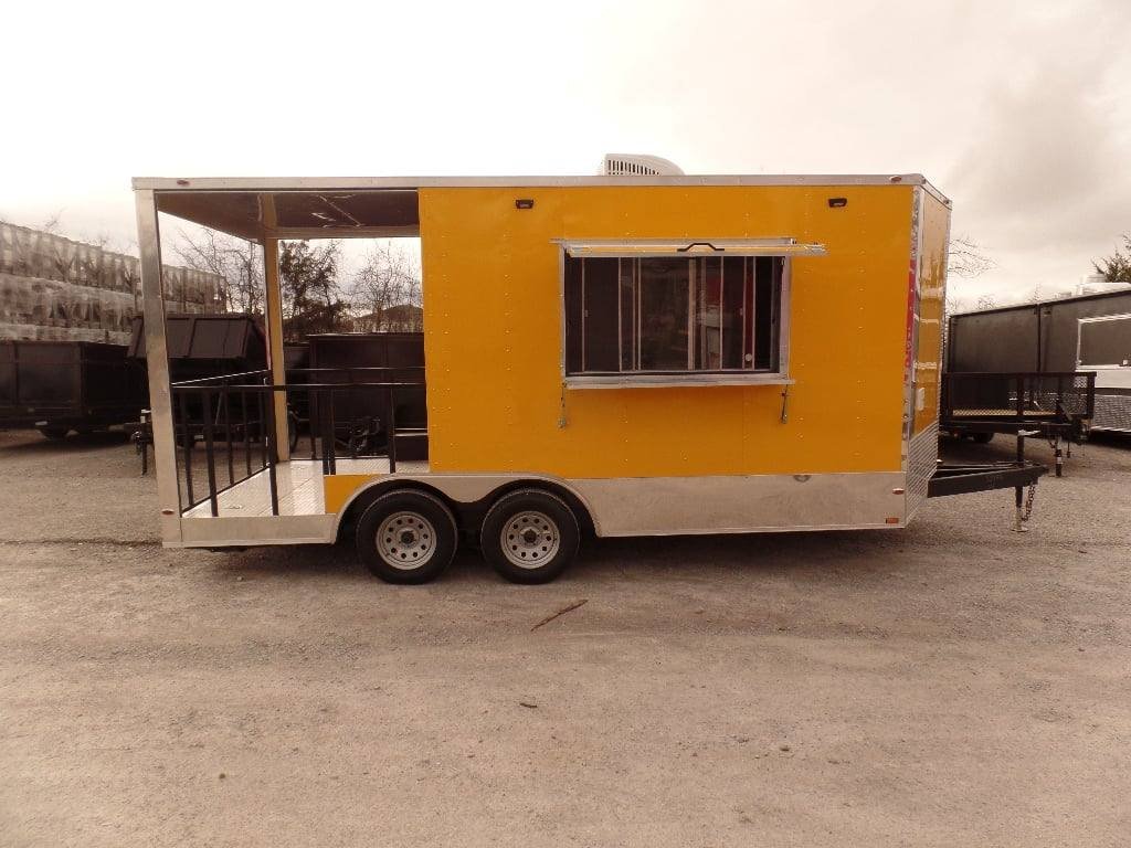 8.5′ x 17′ BBQ Concession Food Porch Style Trailer