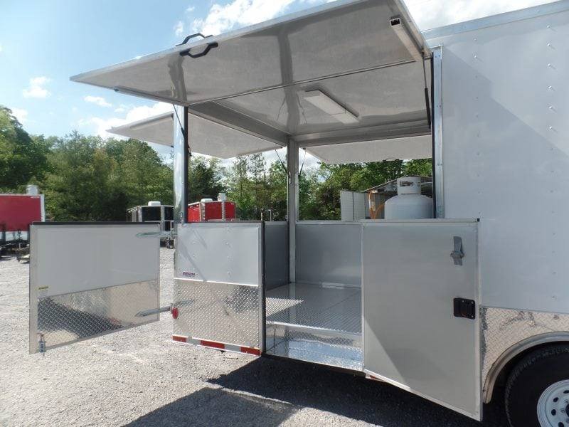 8.5′ x 30′ Concession Food Trailer White BBQ Event Catering — photo 4
