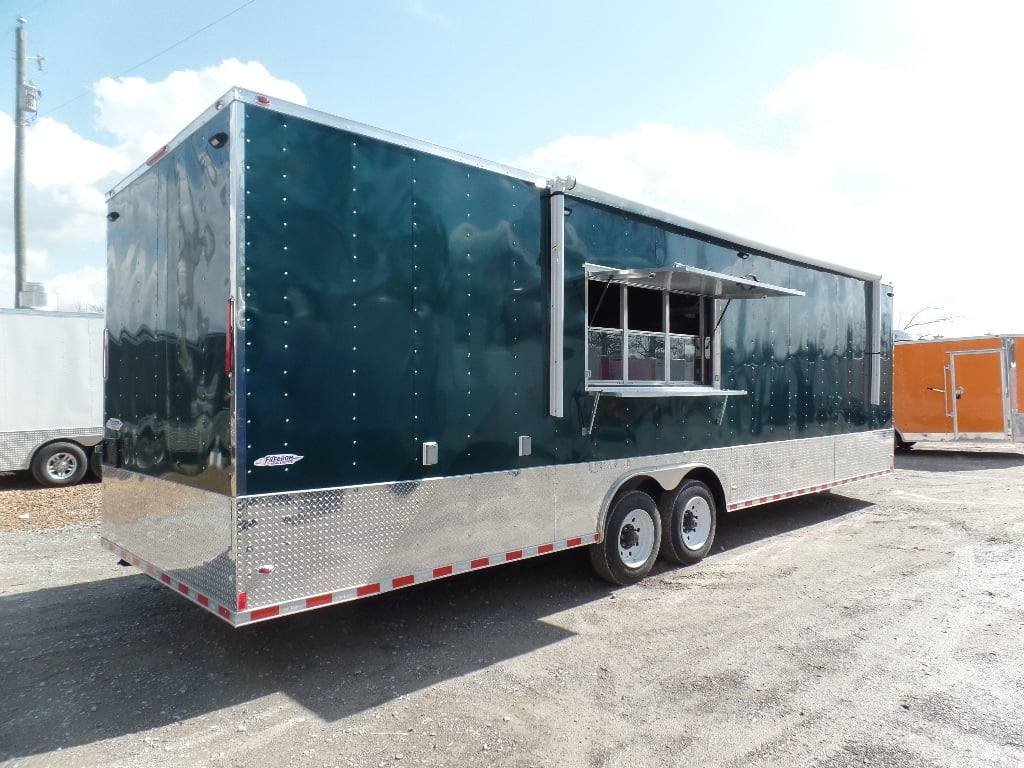 8.5′ x 30′ Food Catering Event Emerald Green Concession Trailer — photo 6