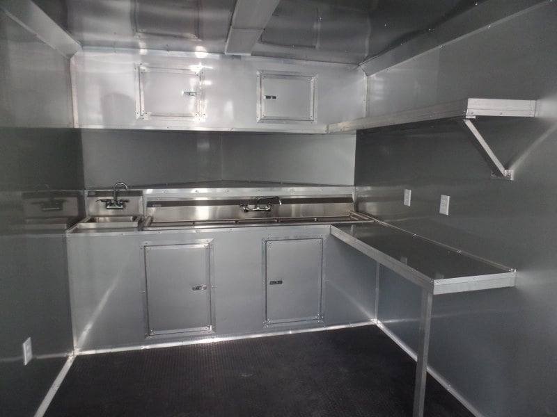 8.5′ x 30′ Concession Food Trailer White BBQ Event Catering — photo 12