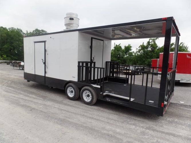 8.5′ x 24′ White Concession BBQ Food Trailer With Appliances — photo 14