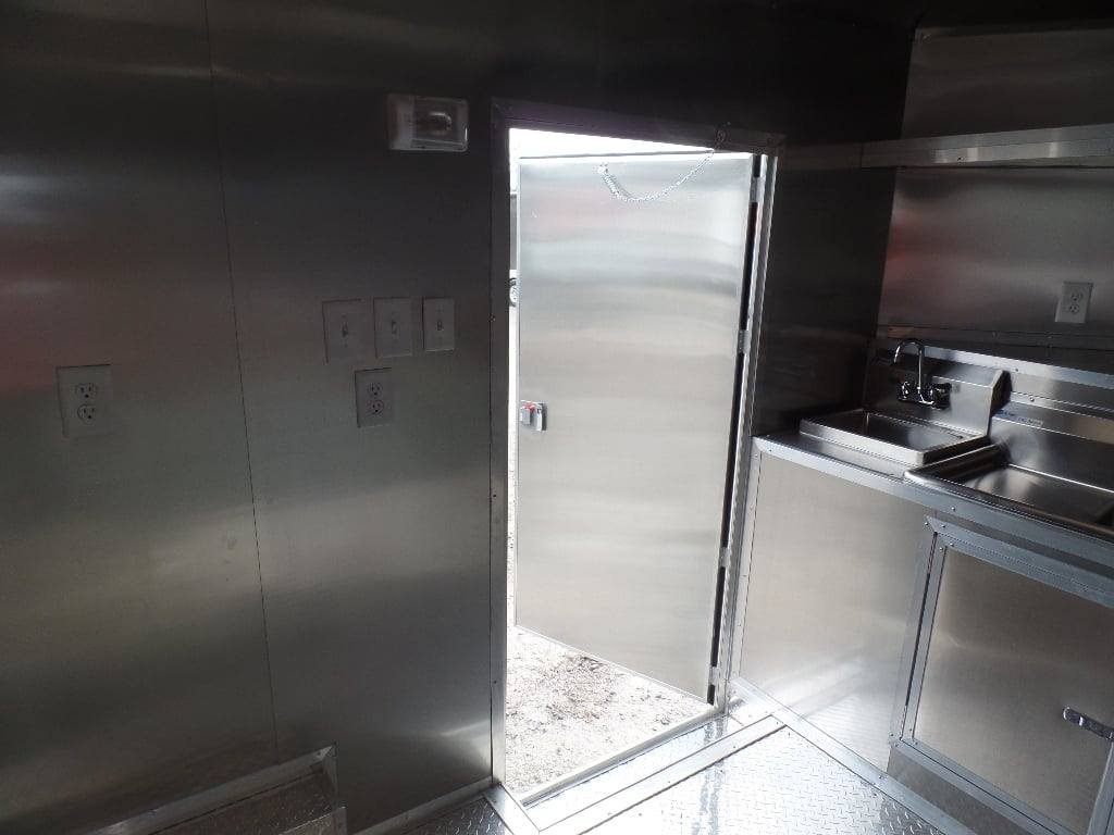 8.5′ x 16′ Black Catering Event Concession Food Trailer — photo 13