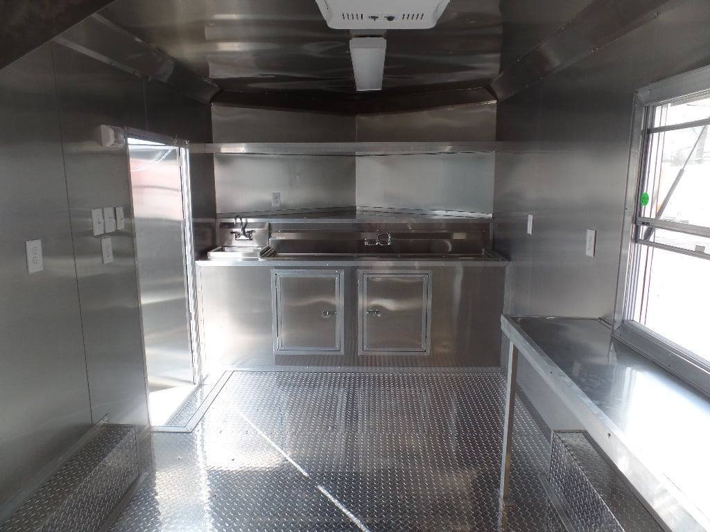 8.5′ x 16′ Black Catering Event Concession Food Trailer — photo 10