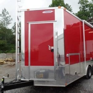 8.5 x 16 red concession trailer with 12-foot service window - view 15