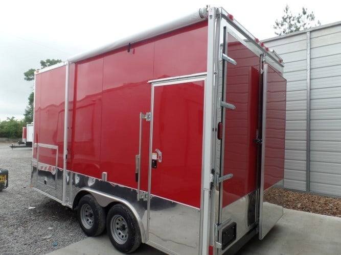 8.5′ x 16′ Concession Food Event Catering Trailer Red — photo 2