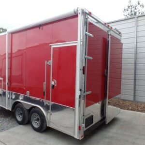 8.5 x 16 red concession trailer with 12-foot service window - view 12