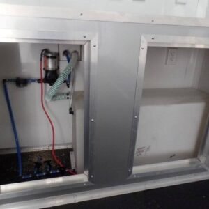 8.5 x 16 red concession trailer with 12-foot service window - view 8