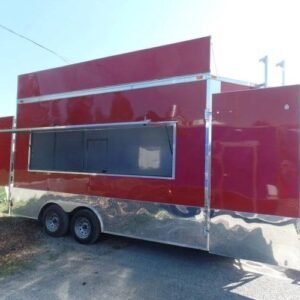 8.5 x 16 red concession trailer with 12-foot service window - view 10