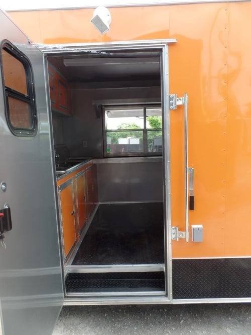 8.5′ x 24′ Concession BBQ Food Trailer Orange Event Catering — photo 8