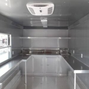 8.5 x 16 red catering trailer with insulated event kitchen - view 11