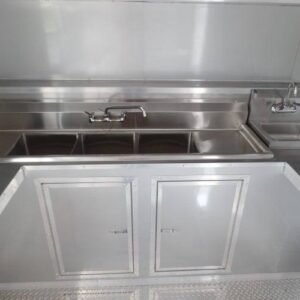 8.5 x 16 red catering trailer with insulated event kitchen - view 13