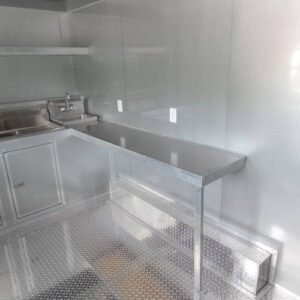 8.5 x 16 red catering trailer with insulated event kitchen - view 12