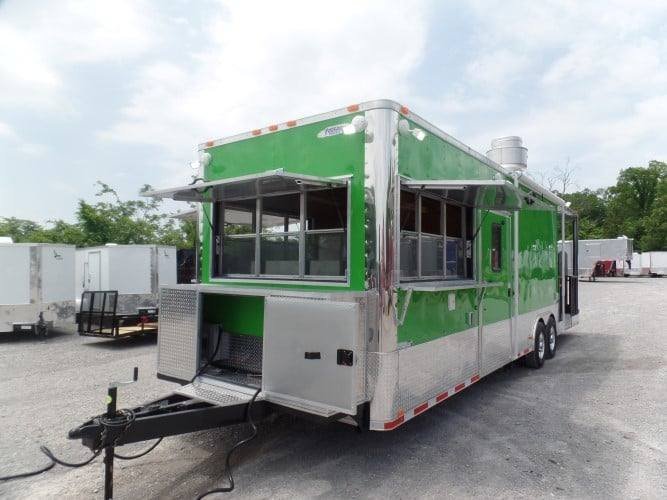8.5′ x 30′ Concession Food Trailer Lime Green — photo 7