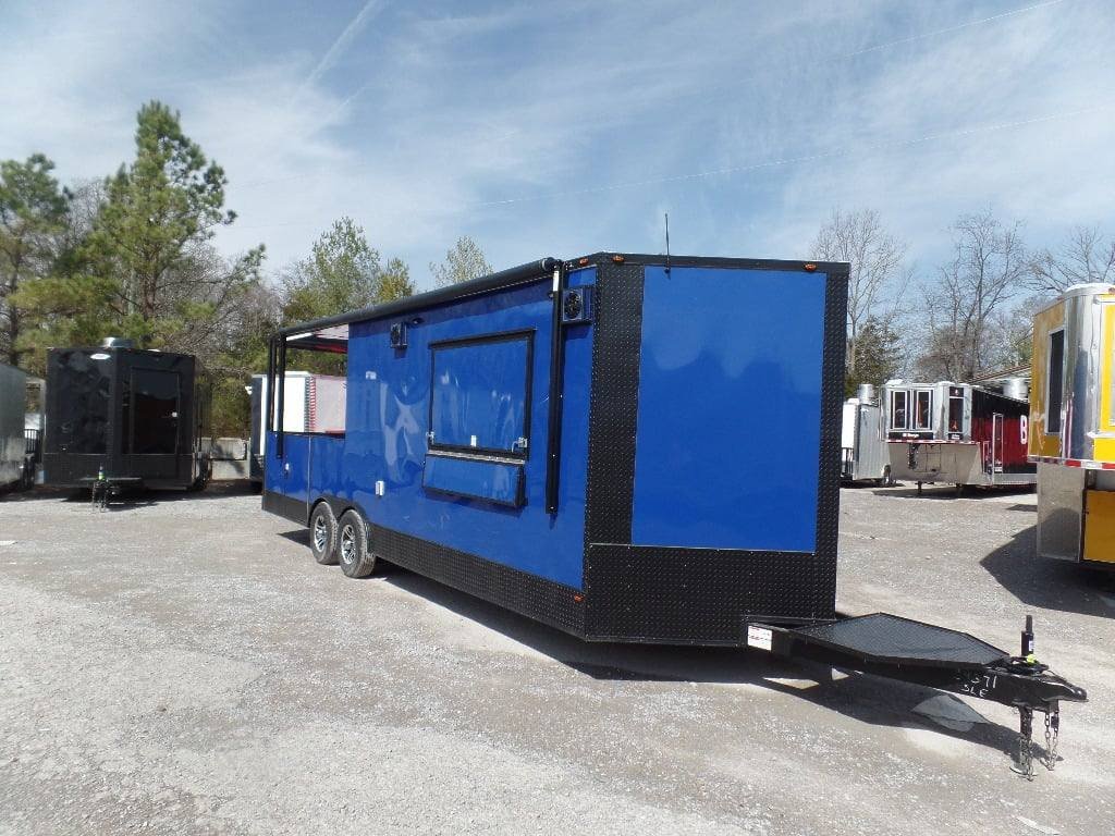 8.5′ x 24′ Concession Cobalt Blue Event Food Trailer — photo 8