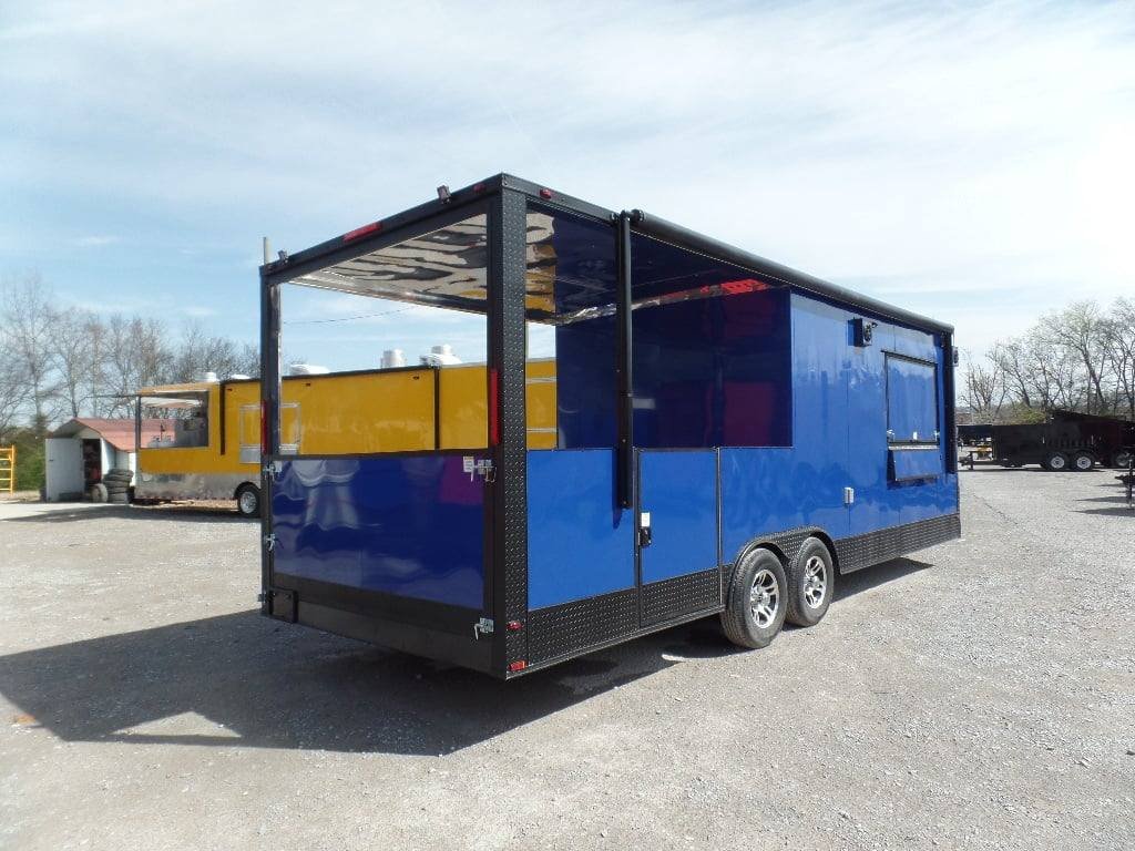 8.5′ x 24′ Concession Cobalt Blue Event Food Trailer — photo 5