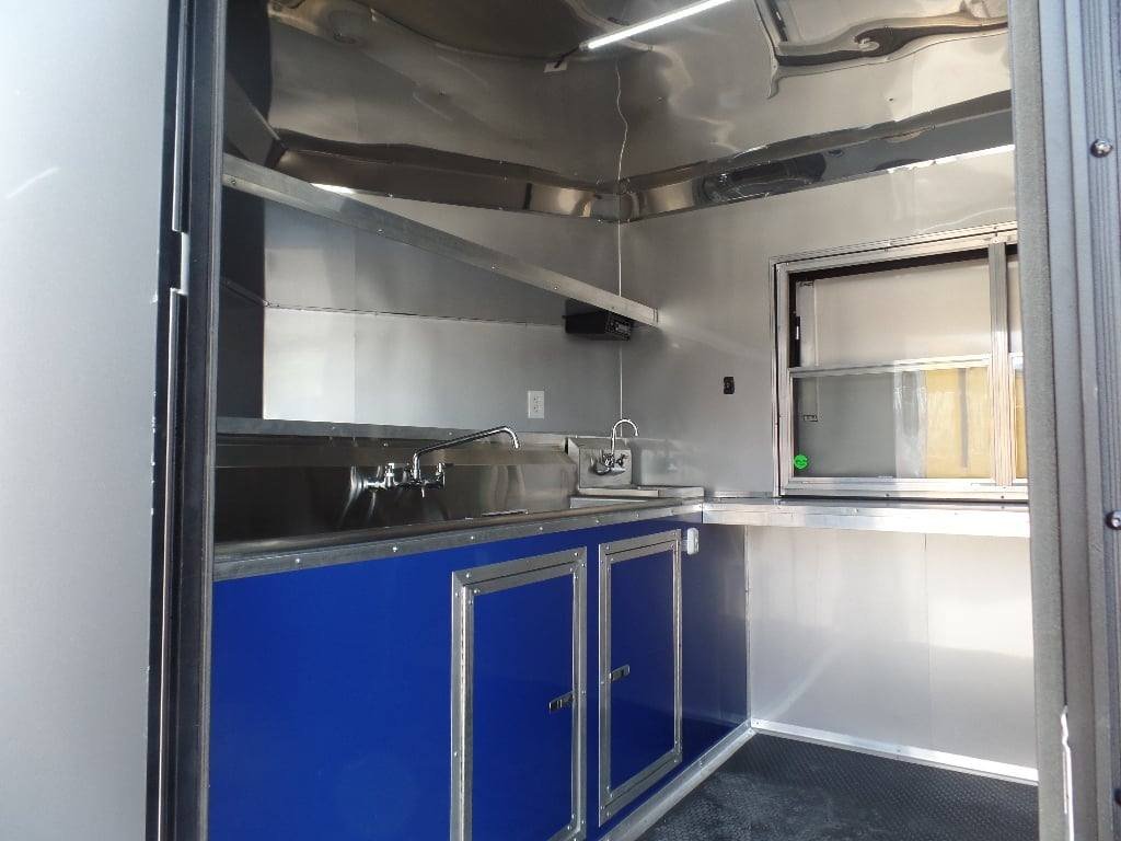 8.5′ x 24′ Concession Cobalt Blue Event Food Trailer — photo 11