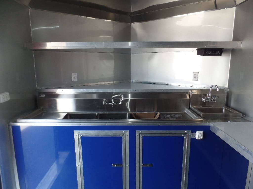 8.5′ x 24′ Concession Cobalt Blue Event Food Trailer — photo 9