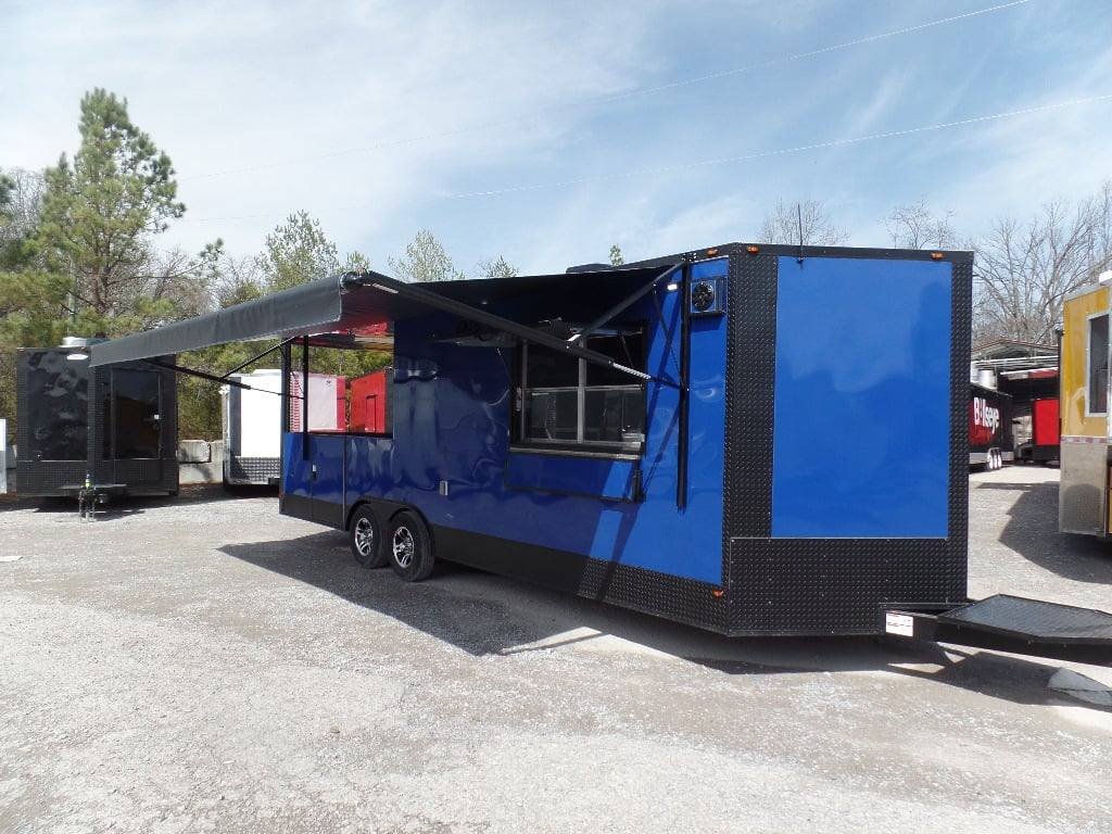 8.5′ x 24′ Concession Cobalt Blue Event Food Trailer — photo 6